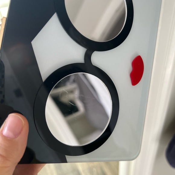 Mirrored Lady Lunchbox Clutch Black and White Handbag - Picture 5 of 7